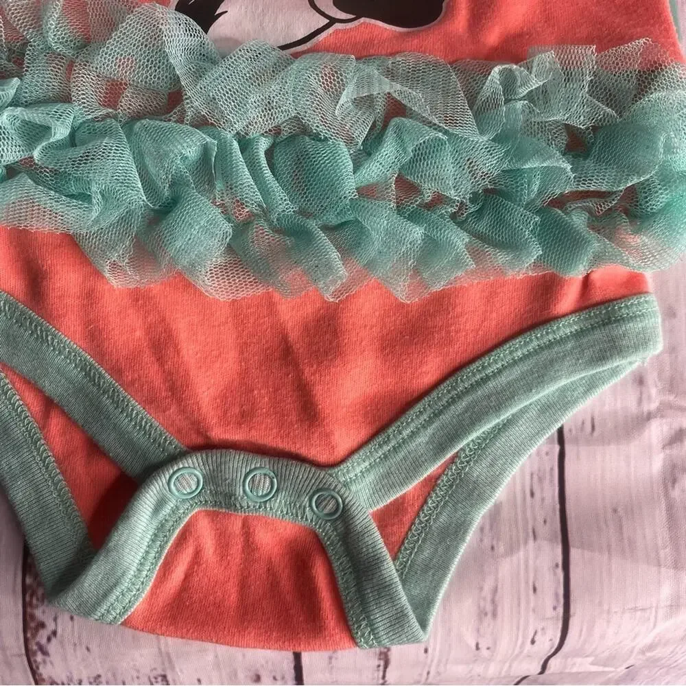 Disney Pink Baby Onesie with Minnie Mouse and Tutu #Sweet - Picture 3 of 6